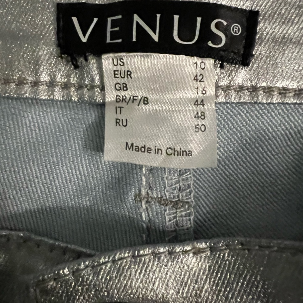 VENUS Shimmering Silver Women's Jeans